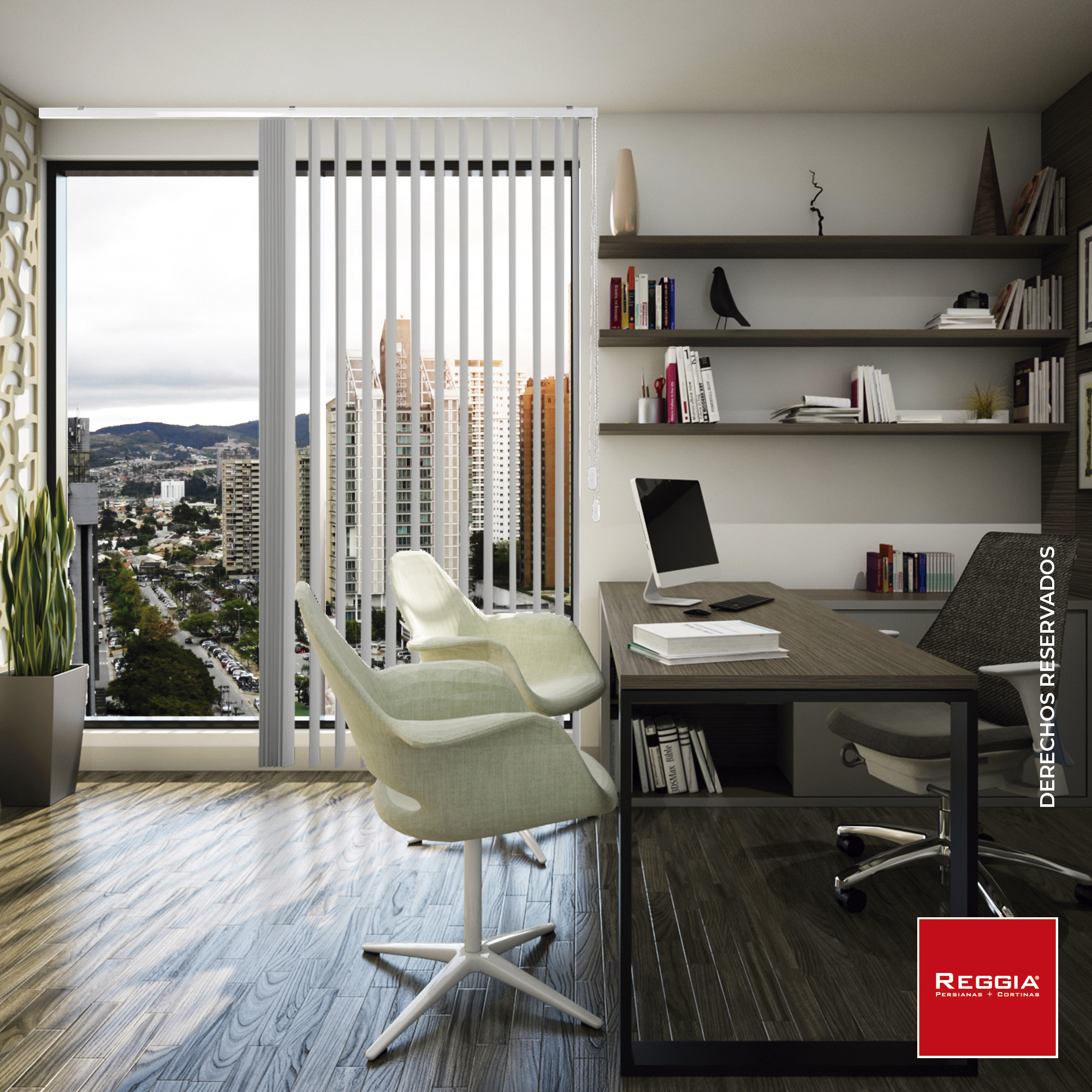 Ambiente Persiana Vertical de PVC Reggia